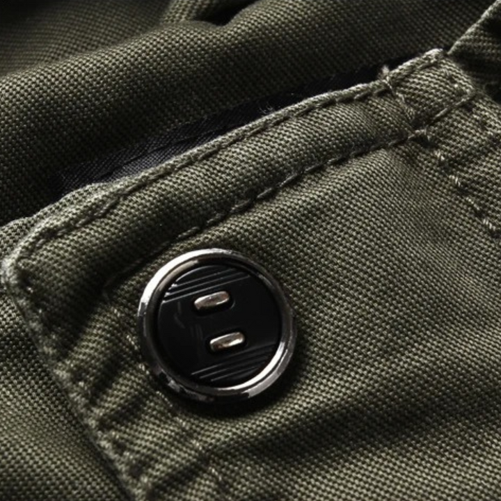 Mens Cargo Jacket Cotton Pockets Trendy Fit