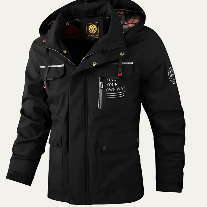 Mens Mid-Length Casual Parka Jacket