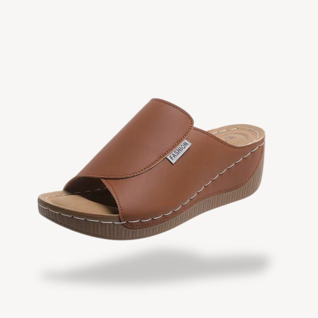 Womens Leather Orthopedic Wedge Sandals Comfortable Fit