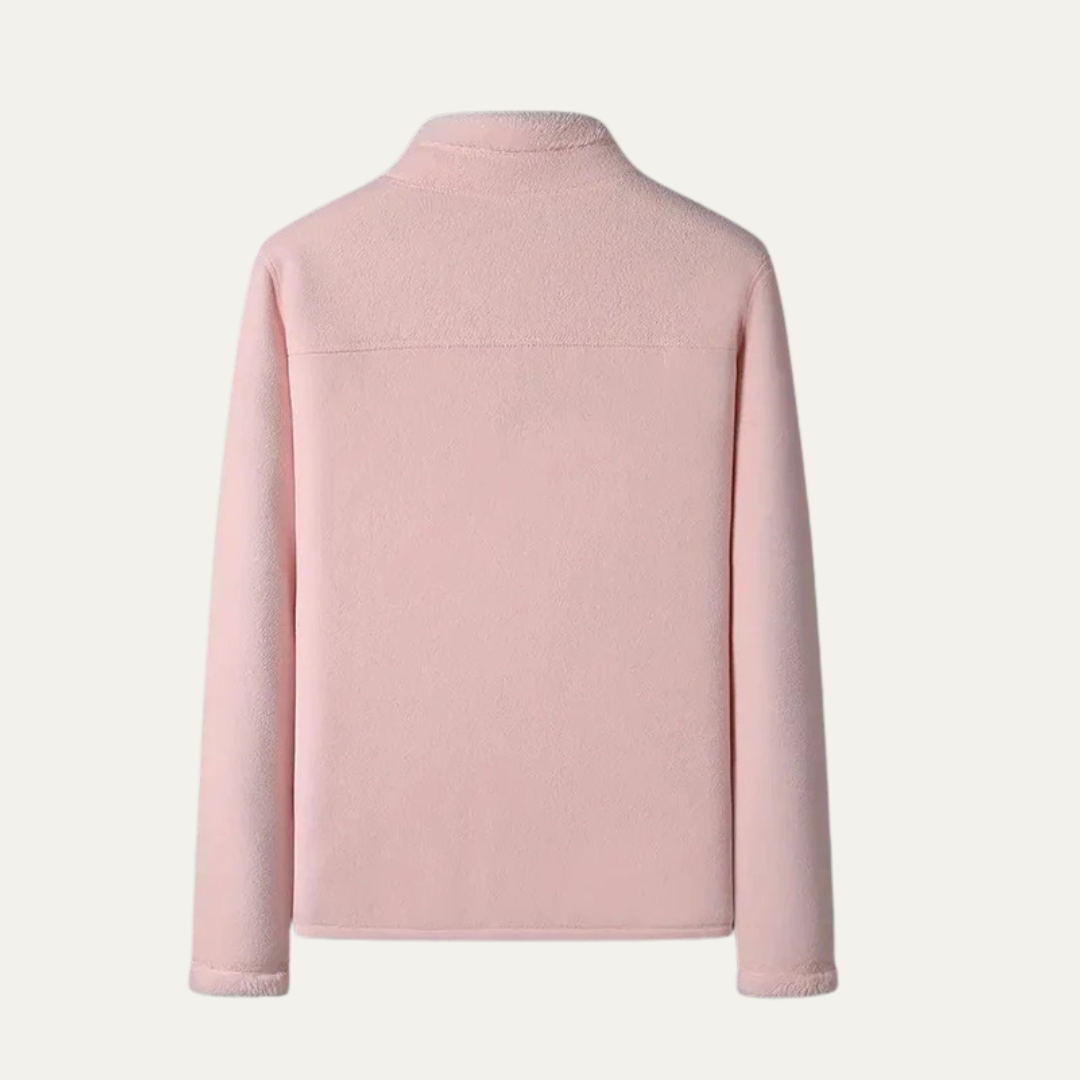 Womens Fleece Jacket Soft Zip Front