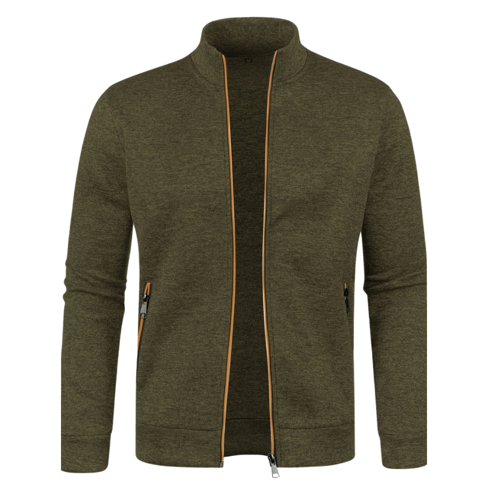 Mens Track Jacket Minimalist Piped Design