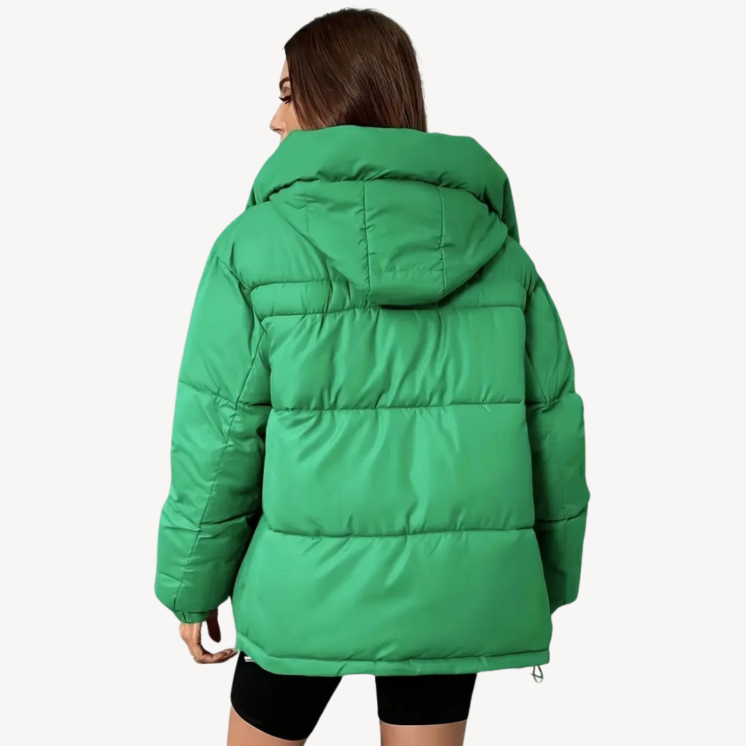 Womens Puffer Jacket with Hooded Design