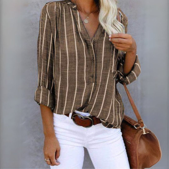 Womens Cotton Blend Shirt Relaxed Fit