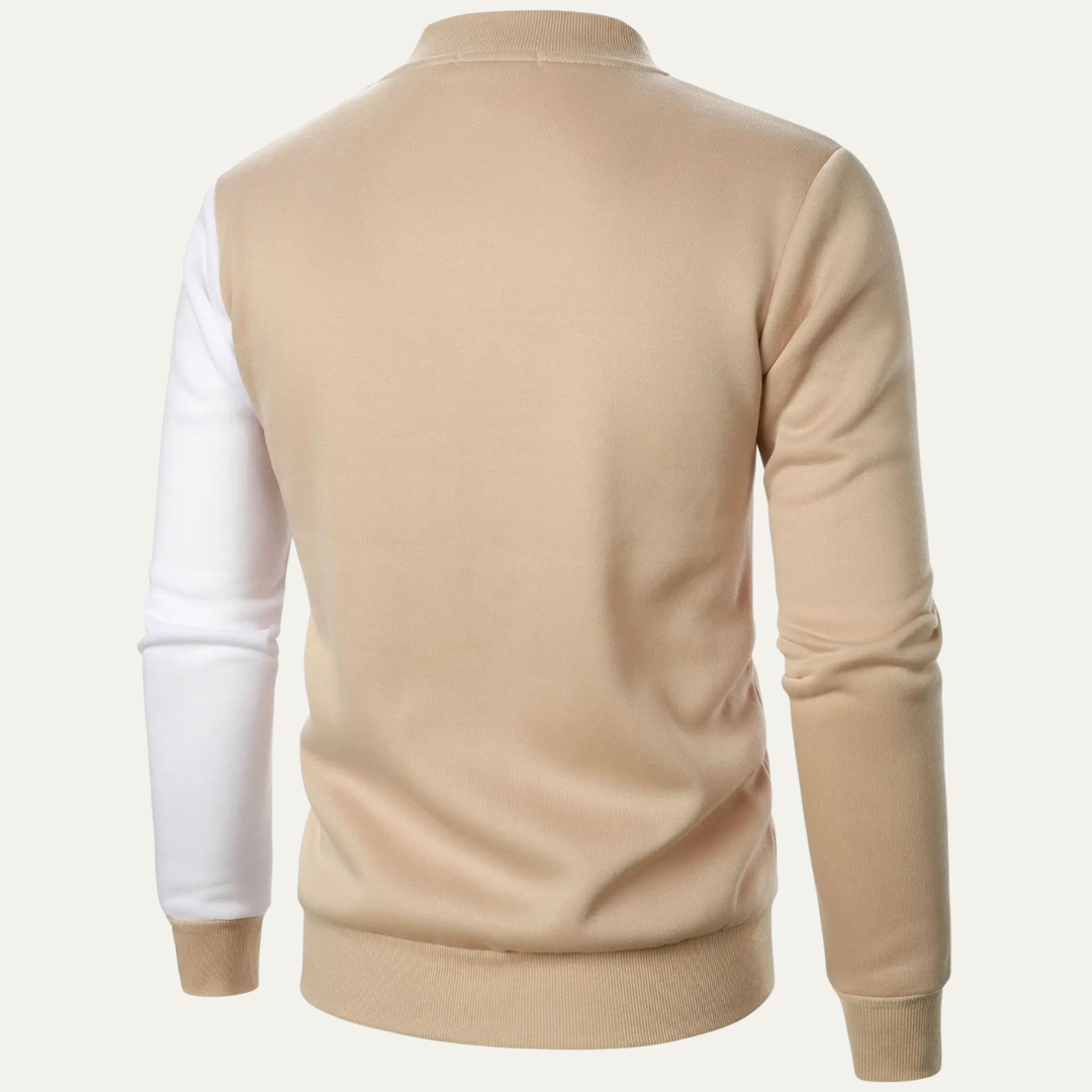Mens Lightweight Zip-Up Jacket Color Block Design