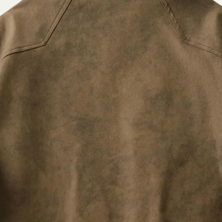 Mens Suede Jacket with Fleece Lining Vintage Style