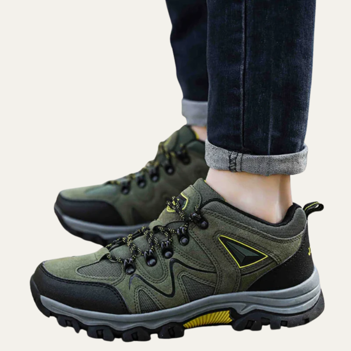 Mens Trail Shoes Mesh Panel Rugged Design