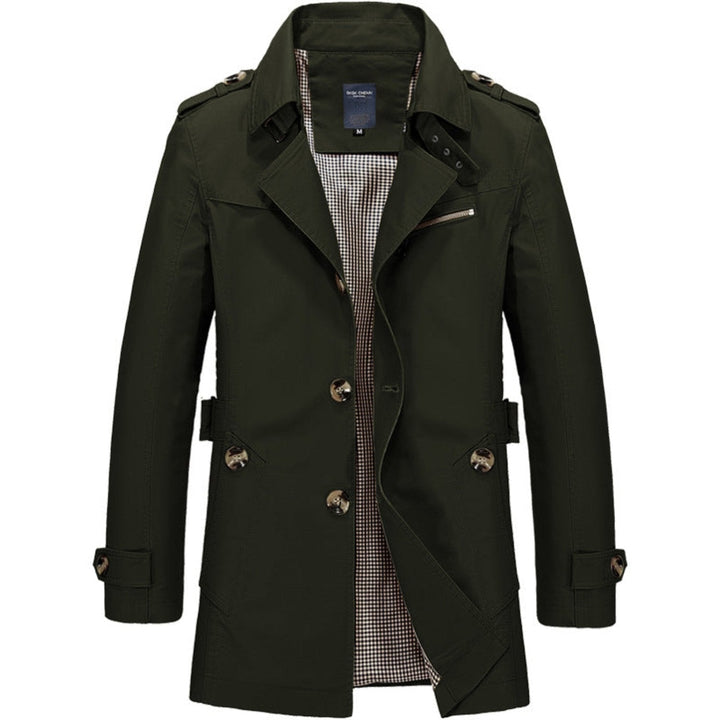 Mens Long Waterproof Coat Classic Fit