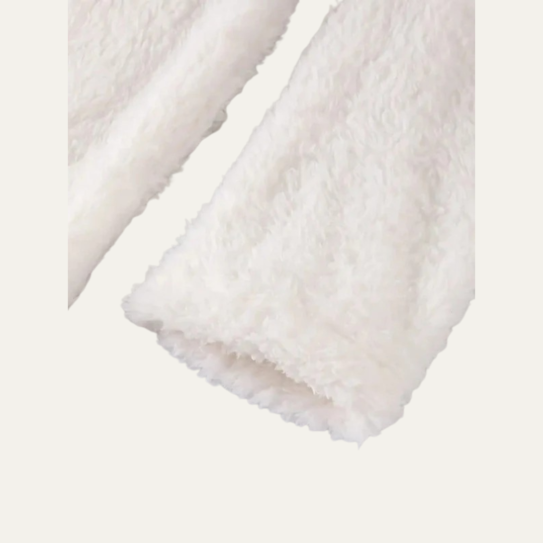Womens Sherpa Lounge Top Fuzzy Soft Relaxed Fit