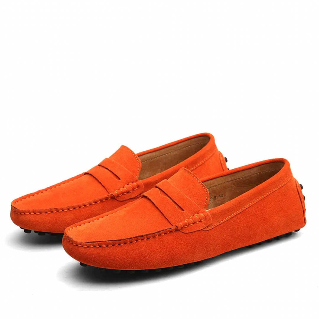 Mens Loafers Leather Slip-On