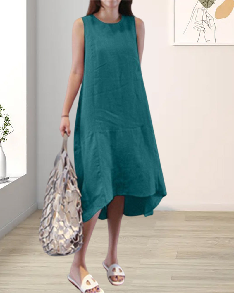 Womens Sundress Lightweight Cotton Sleeveless - BritishMode