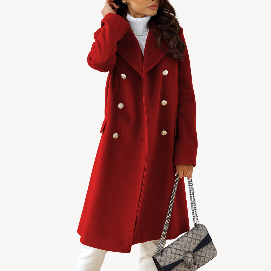 Womens Wool Coat Double-Breasted Classic Fit