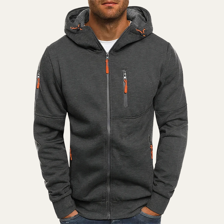 Mens Hooded Sweatshirt Full Zip Functional Fit