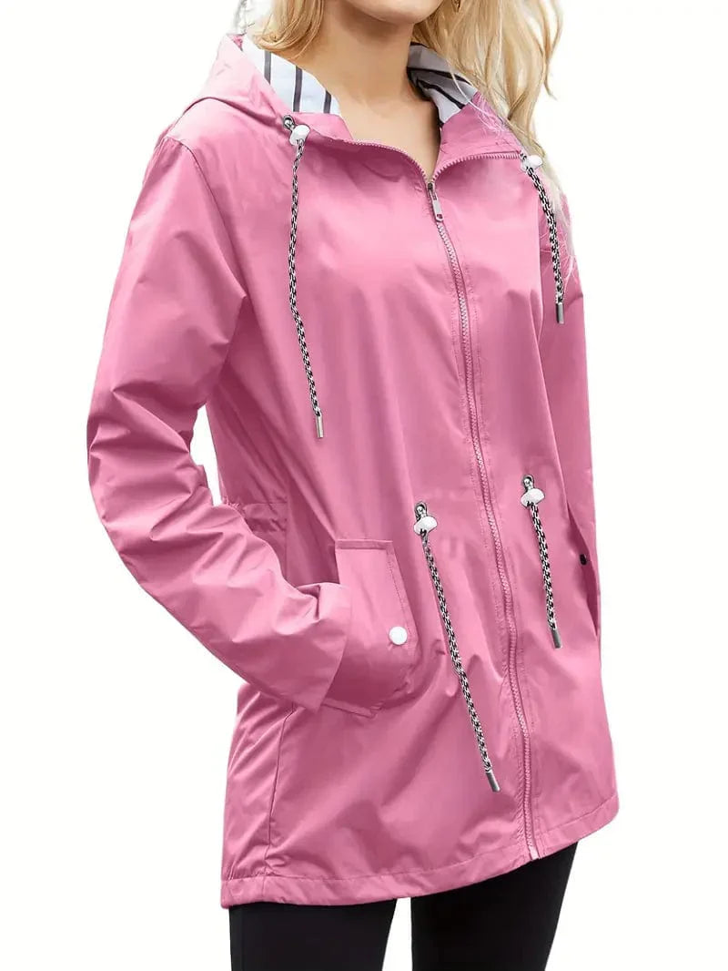 Womens Waterproof Rain Jacket Classic Fit Winter Coat