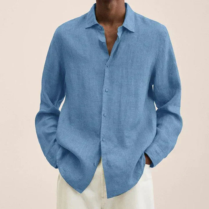 Mens Linen Shirt Lightweight Versatile Fit