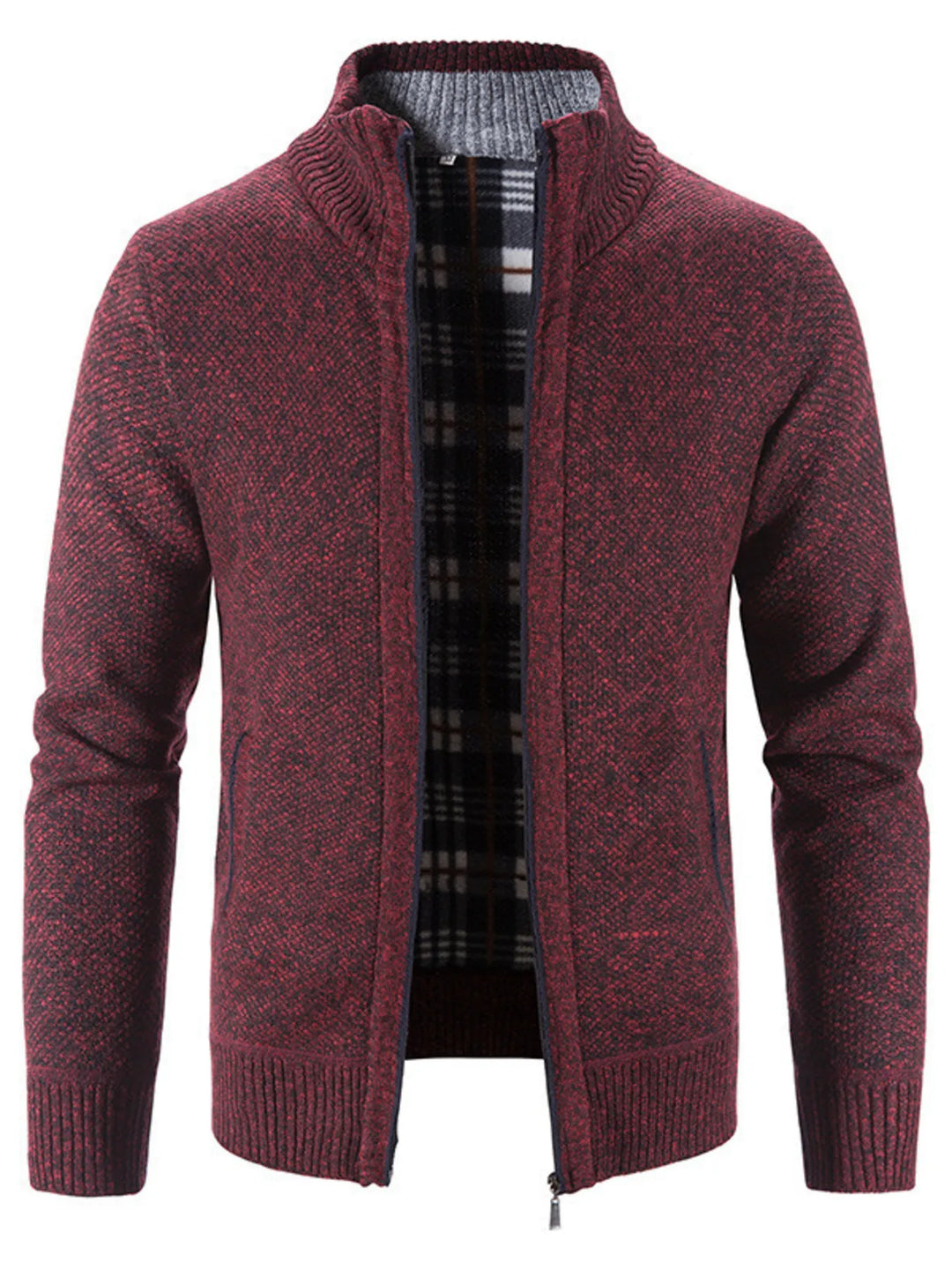 Mens Zip-Up Sweater Comfortable Big and Tall Fit