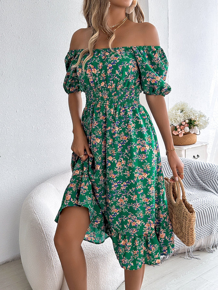 Womens Summer Dress with Ruffle Detail Lightweight