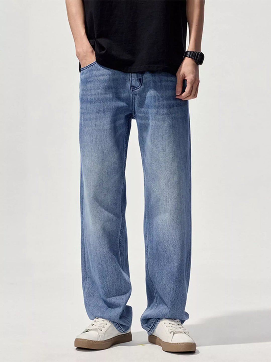 Mens Jeans Denim Loose Fit Casual - BritishMode