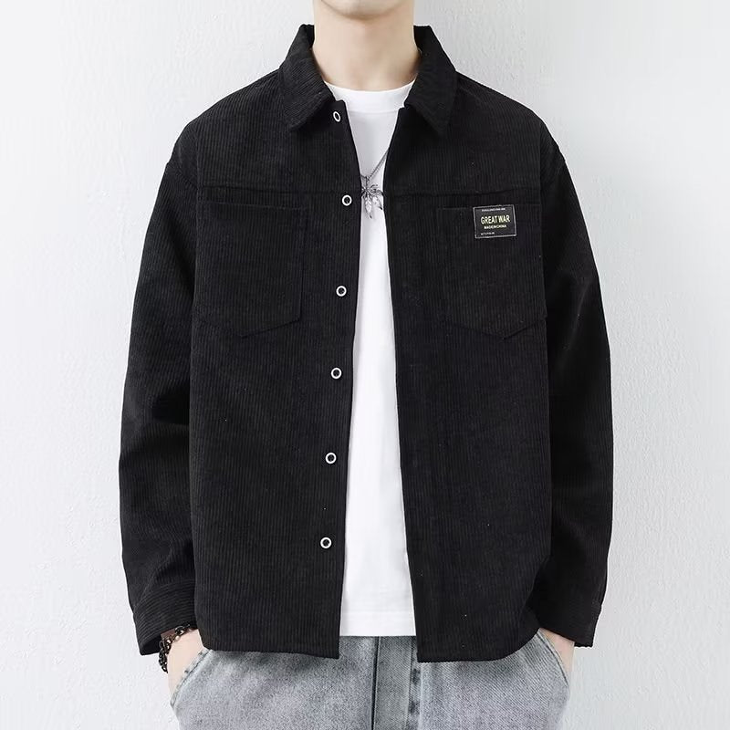 Unisex Casual Corduroy Jacket Relaxed Fit