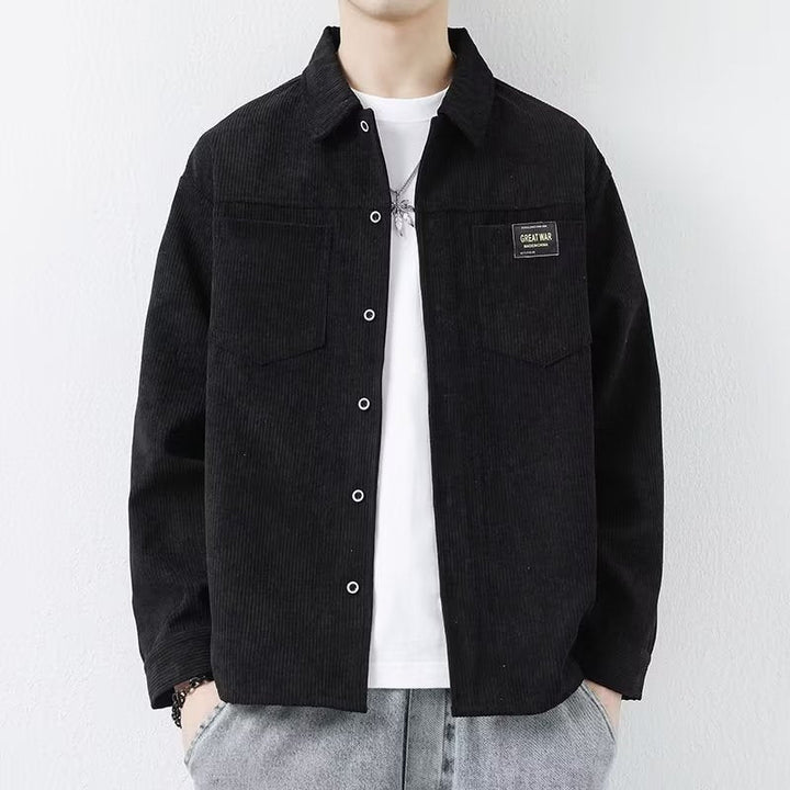 Unisex Casual Corduroy Jacket Relaxed Fit