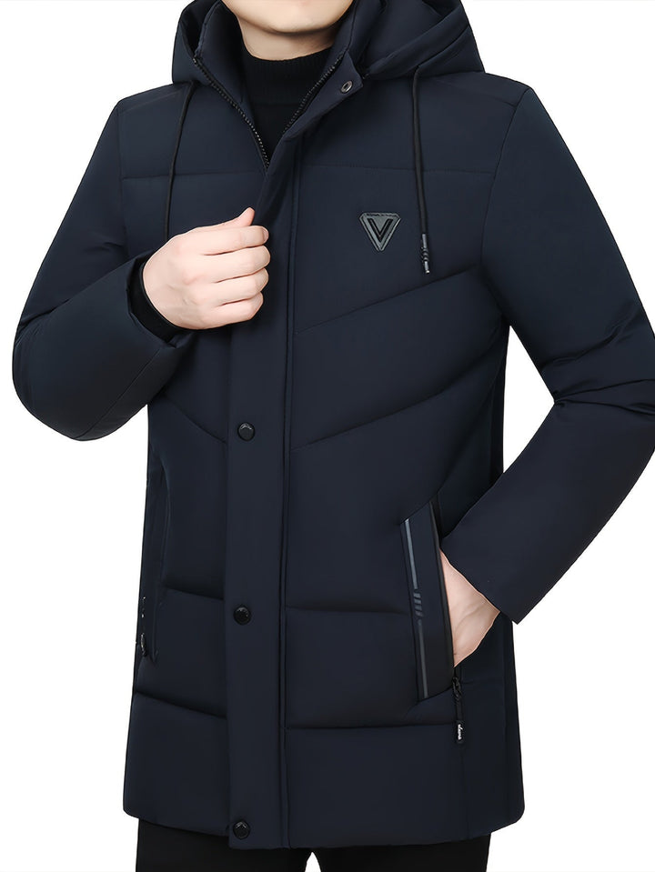 Mens Winter Parka Jacket Insulated Warm Cozy Fit