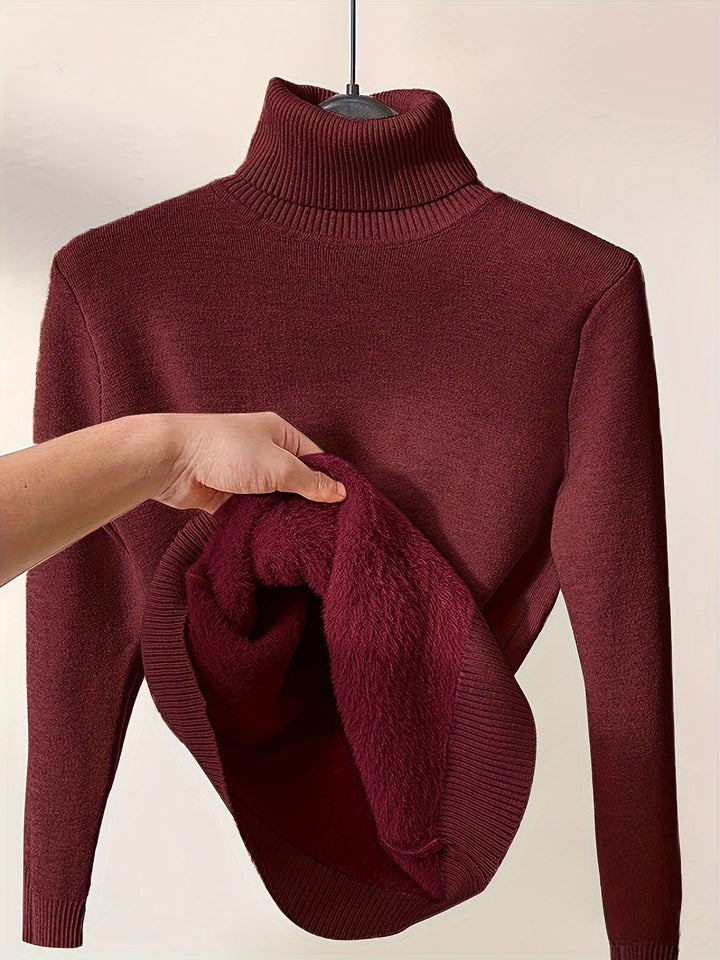 Womens Crew Neck Sweater Warm Classic Fit