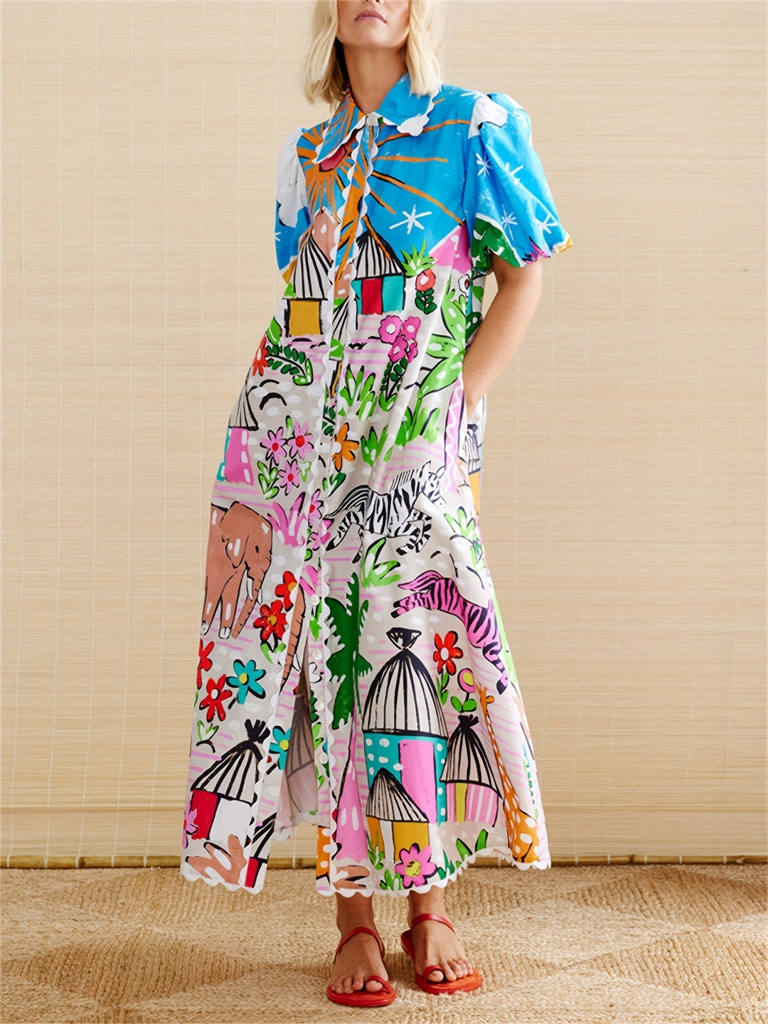 Womens Casual Summer Dress Elegant Fit