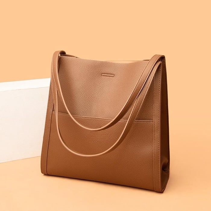 Womens Vegan Leather Shoulder Bag Handmade