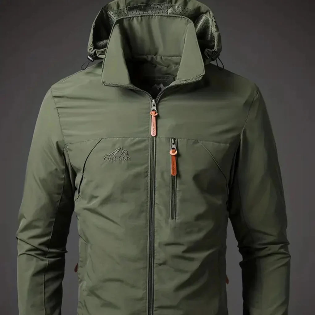 Mens Outdoor Jacket Waterproof Windproof Lightweight - BritishMode