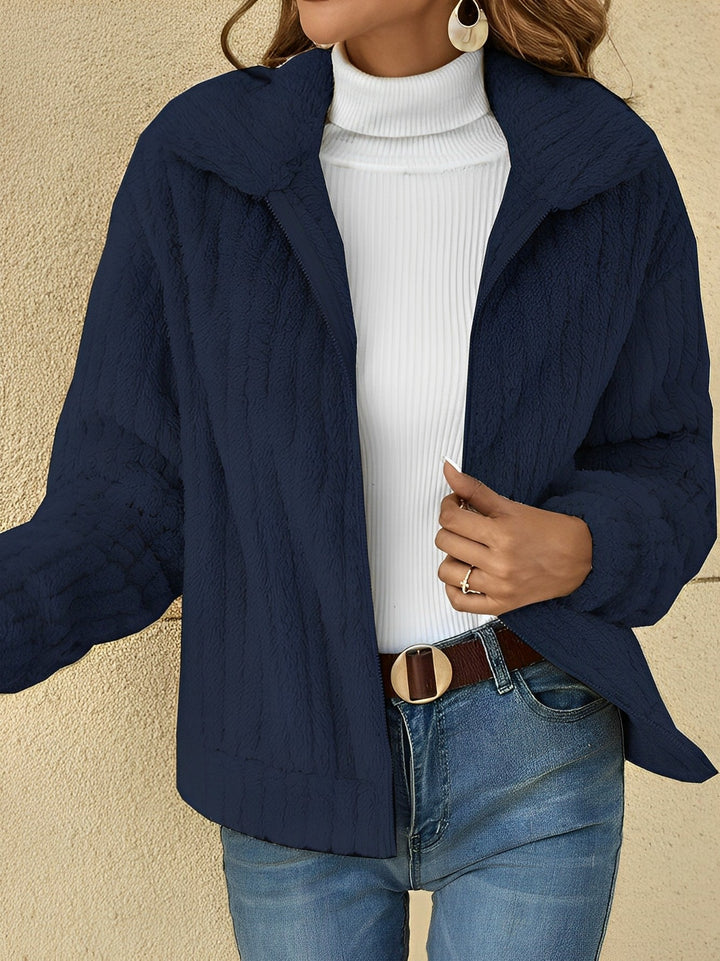 Womens Teddy Jacket Plush Warm Fit