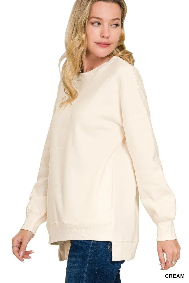 Unisex Fleece Sweatshirt Cozy Relaxed Fit with Pockets - BritishMode