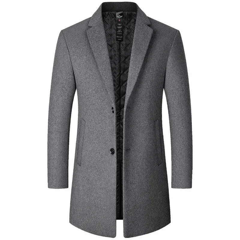 Womens Wool Coat with Fleece Lining Classic Fit - BritishMode