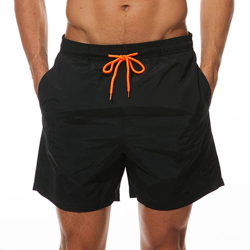 Mens Swim Shorts with Drawstring Elastic Waist