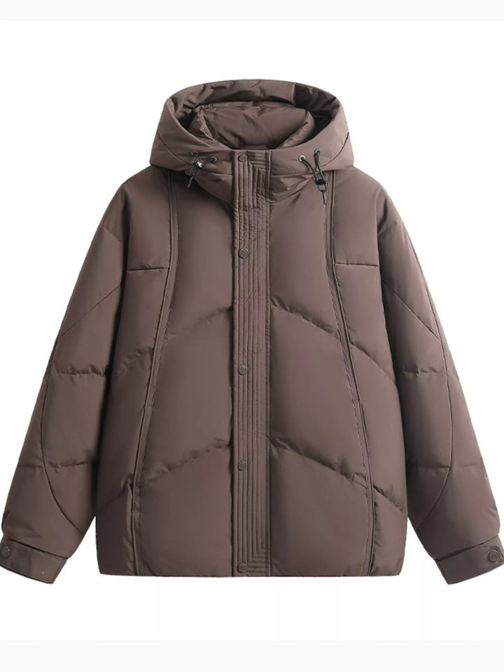 Mens Puffer Coat Thick Insulated Warm Winter Outerwear