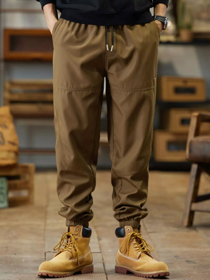 Mens Jog Pants Elastic Waist Relaxed Fit - BritishMode