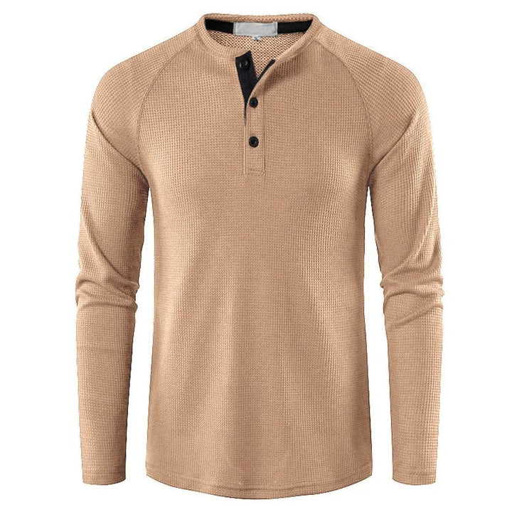 Mens Henley Shirt Classic Fit Cotton