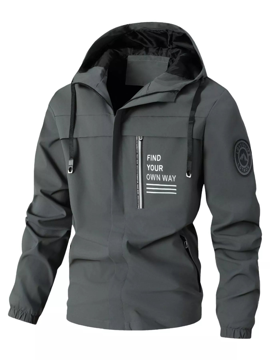 Mens Waterproof Coat Large Size Relaxed Fit