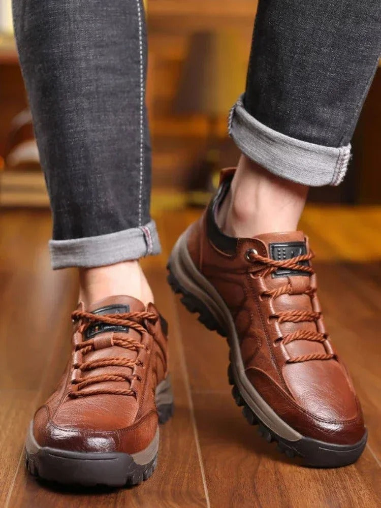 Mens Hiking Boots Leather Classic Style - BritishMode