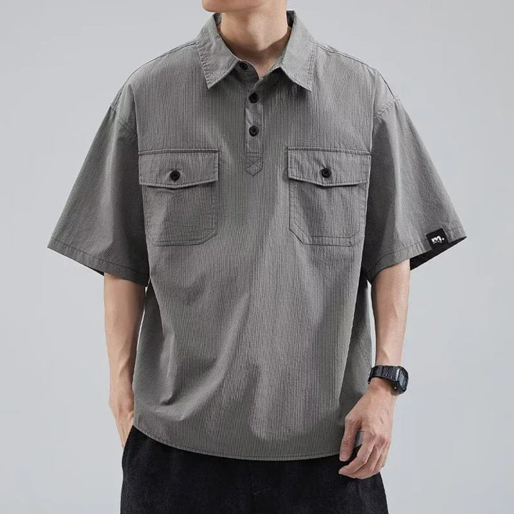 Womens Oversized Shirt Cotton Relaxed Fit with Pocket - BritishMode