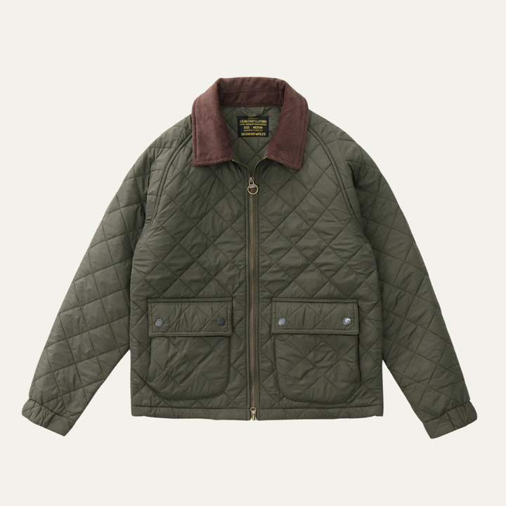 Mens Quilted Bomber Jacket Retro Winter Insulated