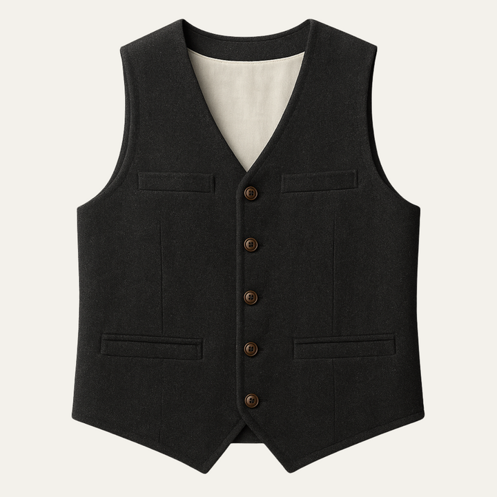 Mens Vintage Suit Vest Button-Up Elegant Fit - BritishMode