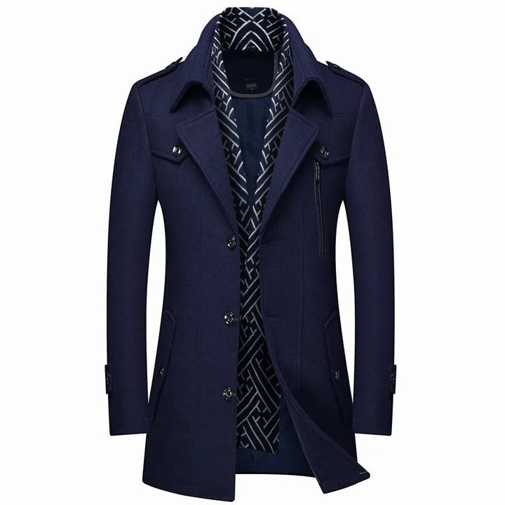 Mens Wool Coat Classic Fit