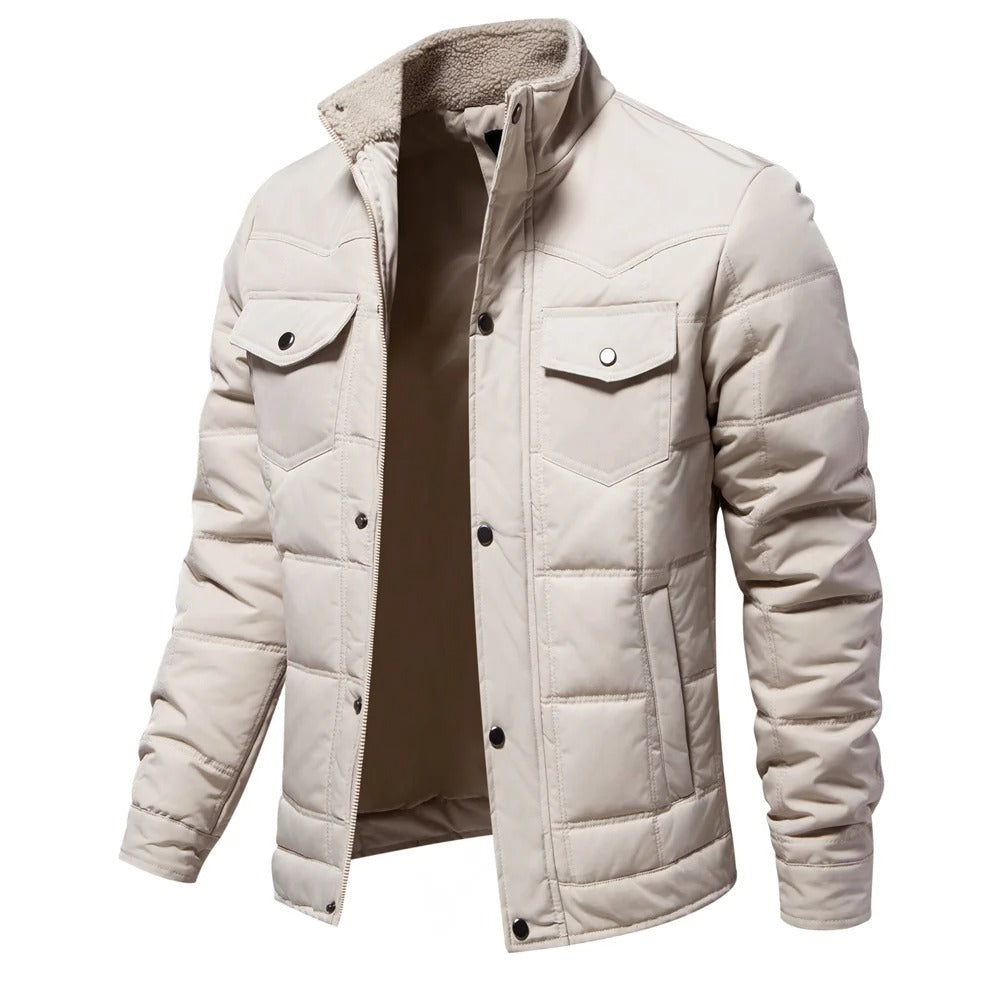 Unisex Waterproof Parka Jacket Warm Stand Collar