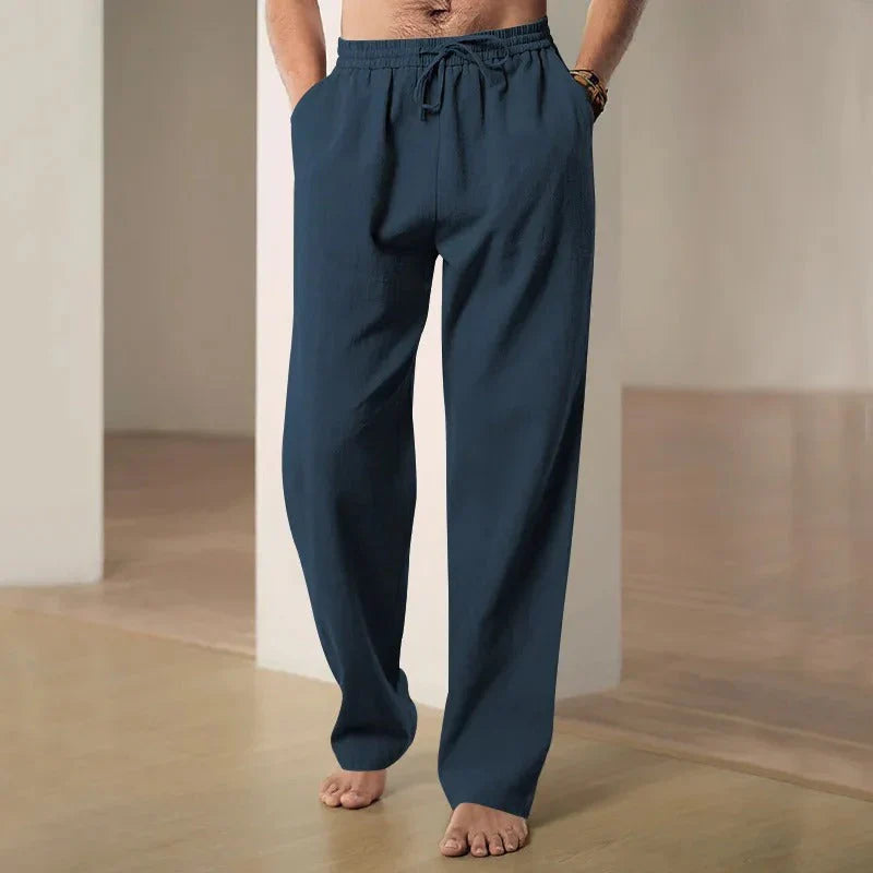 Womens Linen Pants Lightweight Loose Fit - BritishMode