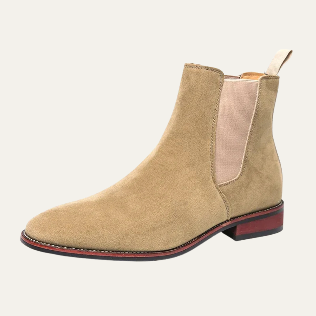 Mens Chelsea Boots Suede Slip-On Classic Fit - BritishMode