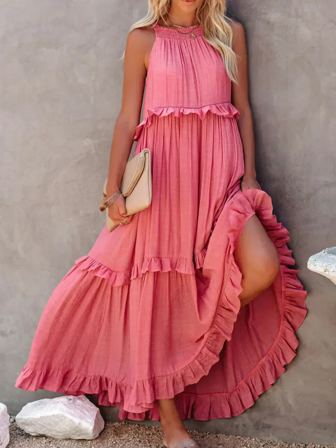 Womens Floral Dress Chic Fit
