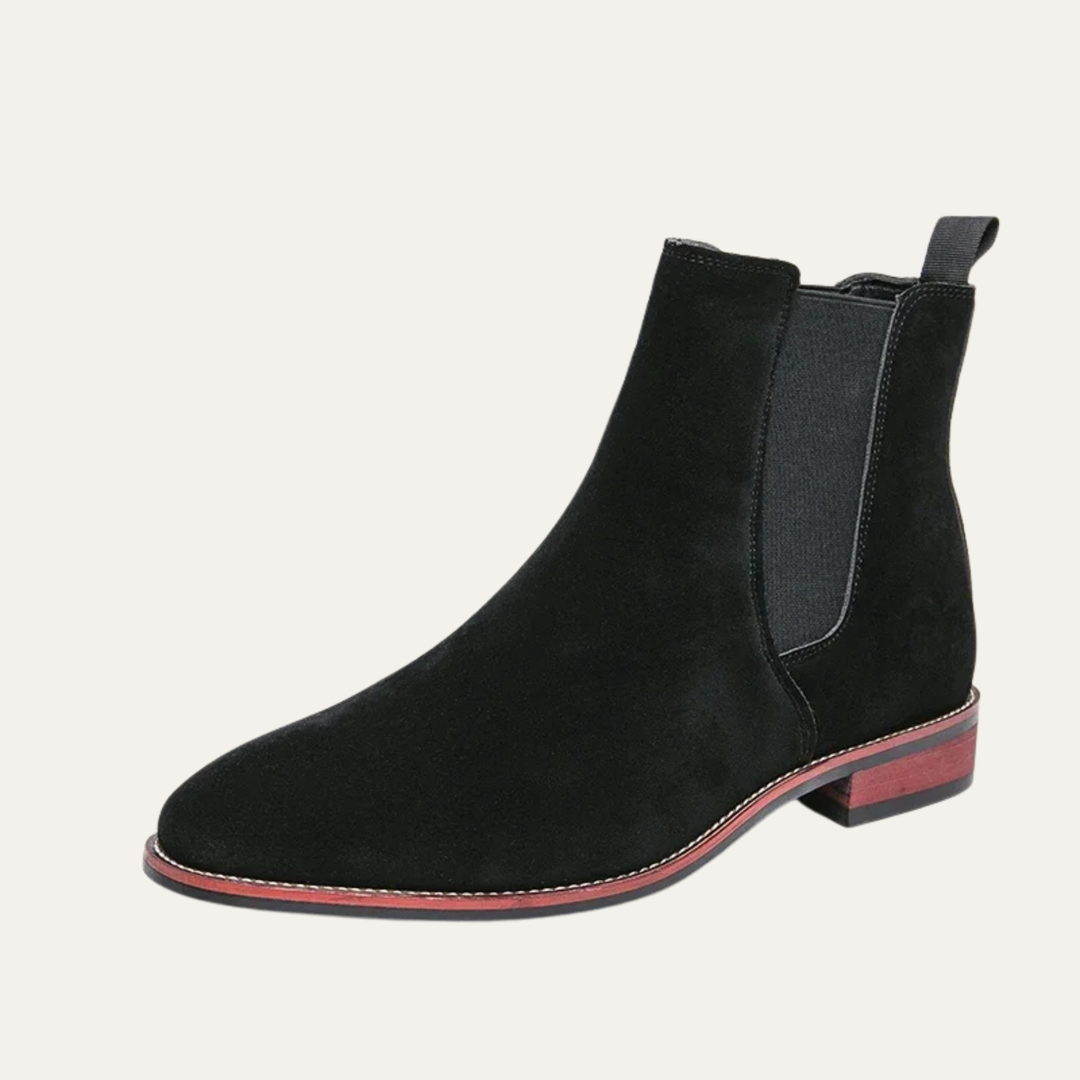Mens Chelsea Boots Suede Slip-On Classic Fit