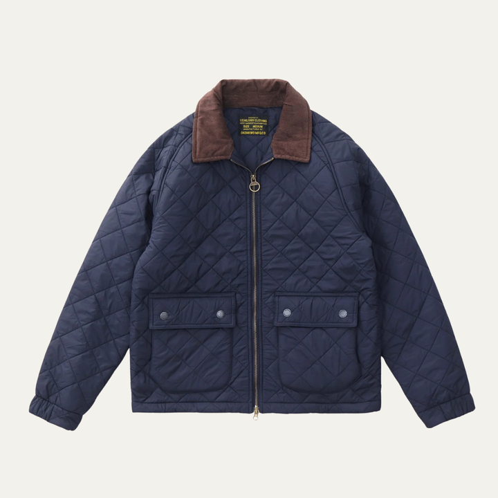 Mens Quilted Bomber Jacket Retro Winter Insulated
