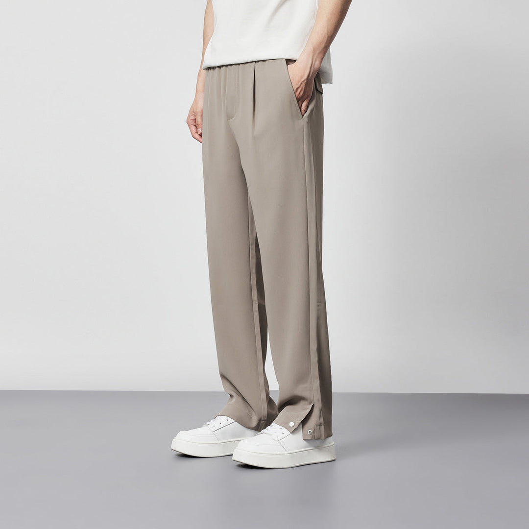 Mens Dress Pants Relaxed Fit Wide Leg