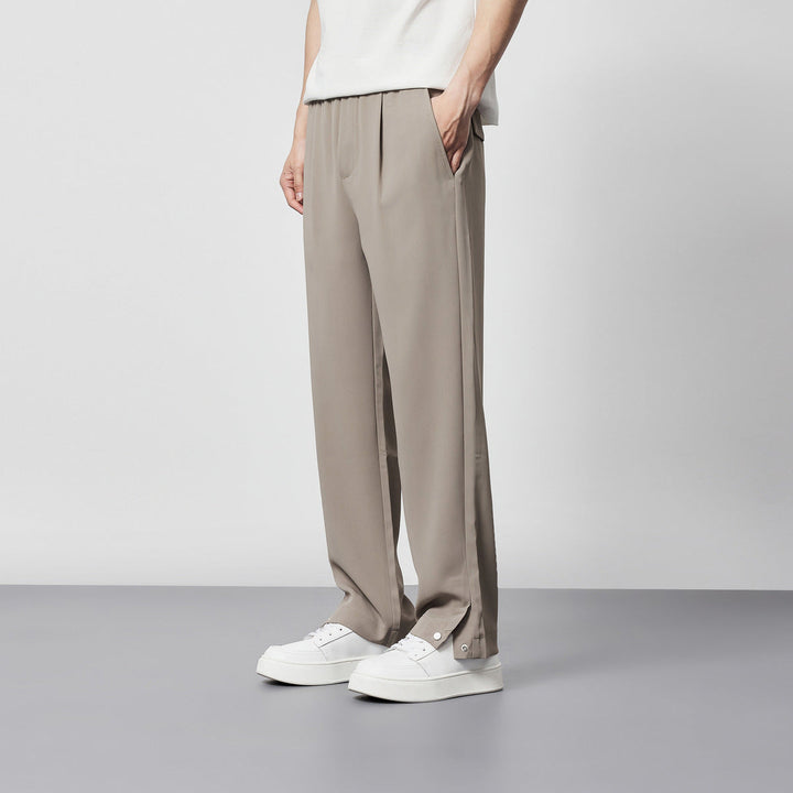 Mens Dress Pants Relaxed Fit Wide Leg