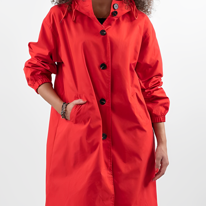 Womens Waterproof Raincoat with Hood Classic Fit